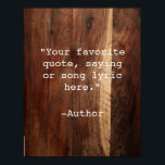 Skapa din egen offertPoster Poster<br><div class="desc">Skapa din egen anpassningsbar-offert poster väggkonst. Har minimalistisk skrivstil och träkornbakgrund.</div>