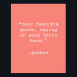 Skapa din egen offertPoster Poster<br><div class="desc">Skapa din egen anpassningsbar-offert poster väggkonst. Funktioner för minimalistisk skrivmaskin-typografi.</div>