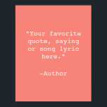 Skapa din egen offertPoster Poster<br><div class="desc">Skapa din egen anpassningsbar-offert poster väggkonst. Funktioner för minimalistisk skrivmaskin-typografi.</div>