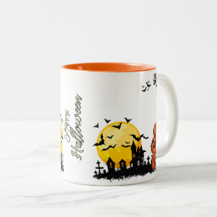 Skapa din egen Orange Happy halloween Mugg
