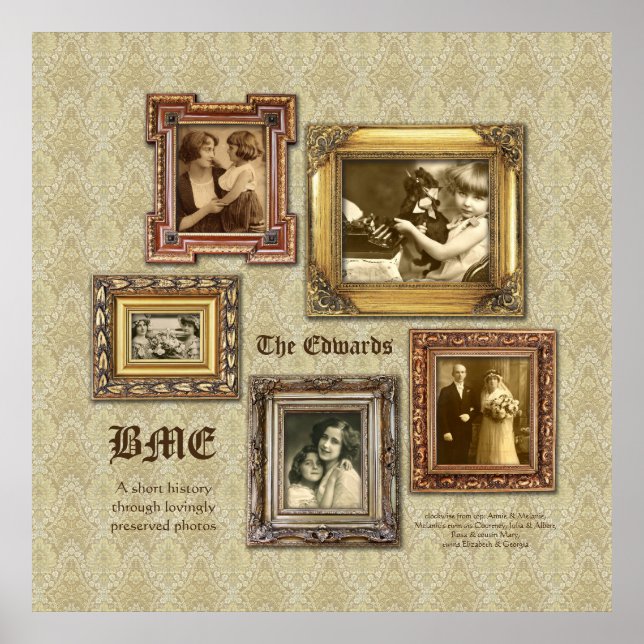 Skapa din egen Ornate Guld Antique Ramar Collage Poster (Framsidan)