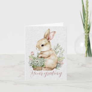 Skapa Din Egen Påskhare & Vildblommor Kort