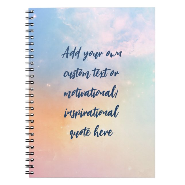 Skapa din egen Pastel Motivational Quote Anteckningsbok (Framsidan)