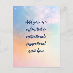 Skapa din egen Pastel Motivational Quote Vykort