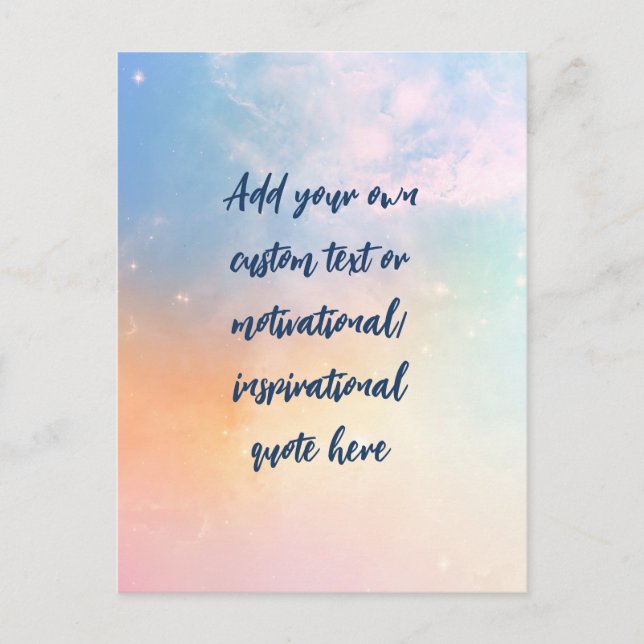 Skapa din egen Pastel Motivational Quote Vykort (Framsida)