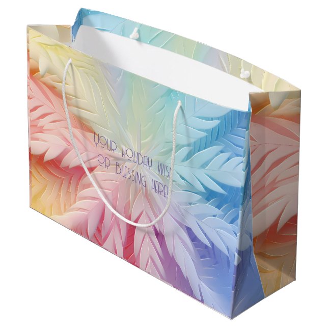 Skapa din egen pastel Rainbow-julsnöflake (Baksidan Vinklad)