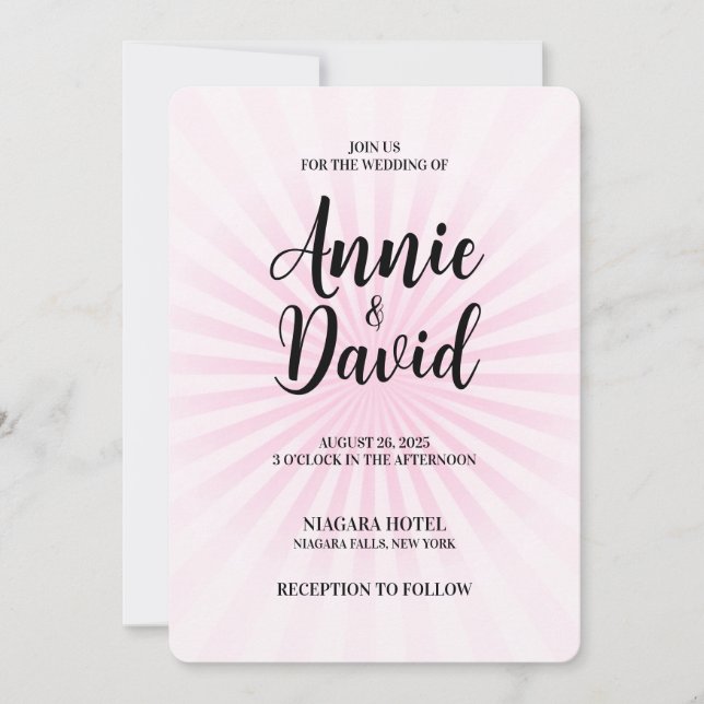 Skapa din egen Pastel Retro Starburst Inbjudningar (Framsida)