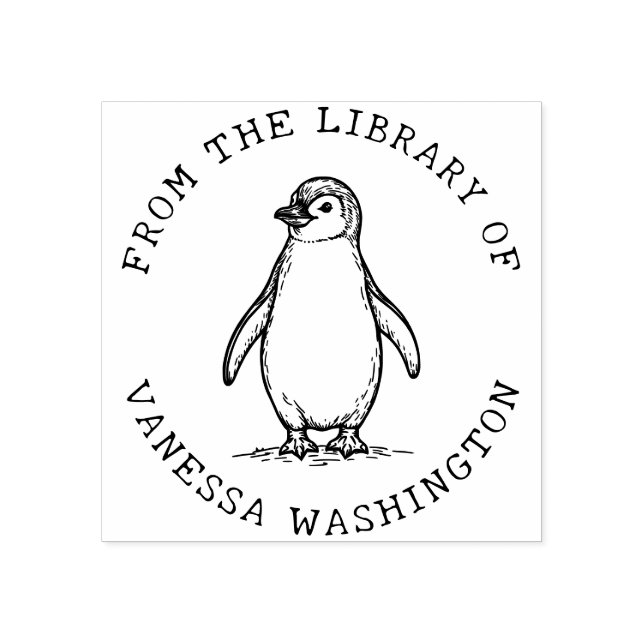Skapa din egen penguin från Bibliotek Stämpel (Tryck)