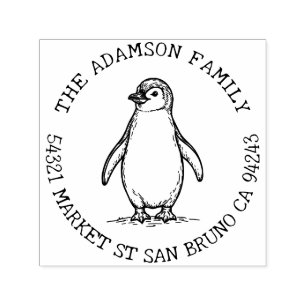 Skapa din egen Penguin-Returadress i Namn Självfärgande Stämpel