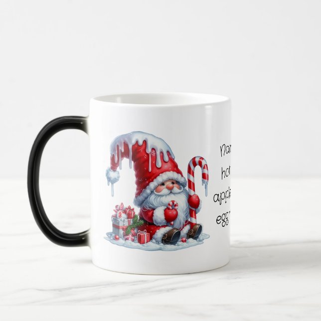 Skapa Din Egen Pepparmint-stav Jul Tomte Magisk Mugg (Vänster)