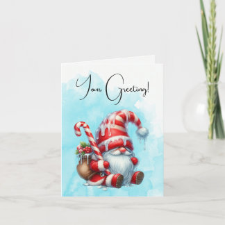 Skapa din egen pepparmynt Berries jultomte Helgkort