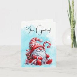 Skapa din egen pepparmynt Berries jultomte Helgkort