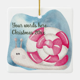Skapa din egen peppermint Candy Snigel jul Julgransprydnad Keramik