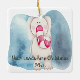 Skapa din egen peppermints elefant jul julgransprydnad keramik