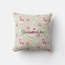 Skapa din egen peppermynt Elephants-jul Kudde