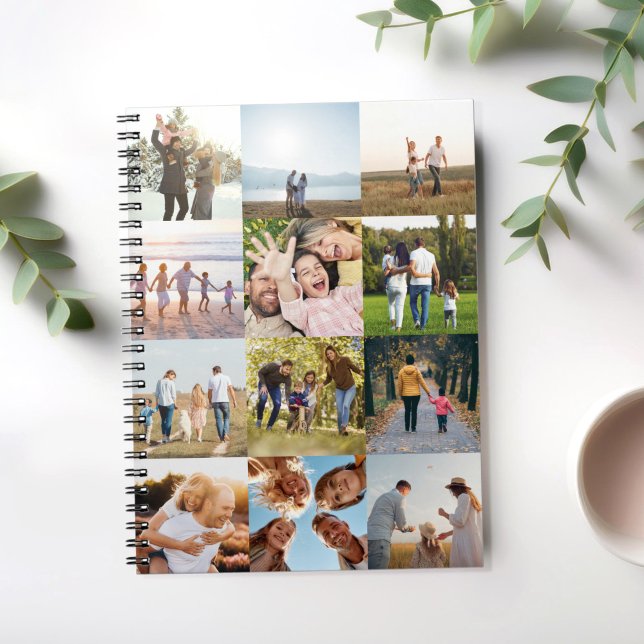 Skapa din egen Personlig 12 fotokollage Anteckningsbok (Skapare uppladdad)