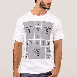 Skapa din egen Personlig 15 FOTOKOLLAGE T Shirt