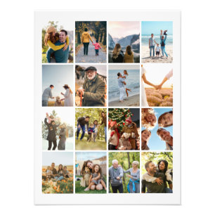 Skapa din egen Personlig 16 fotokollage Fototryck