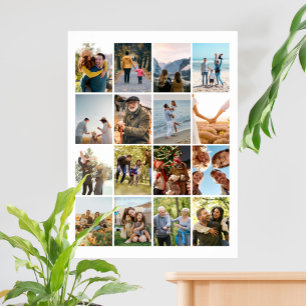 Skapa din egen Personlig 16 fotokollage Poster