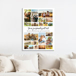 Skapa din egen Personlig 22 fotokollage Canvastryck<br><div class="desc">Gör ditt eget kanvastryck med 22 av dina omhuldade fotominnen i ett modernt stil-fotokollage i rutnätet. Lägg helt enkelt till bilder och text för anpassningsbarnas fotoväggkonst eller personlig till familj och vänner.</div>