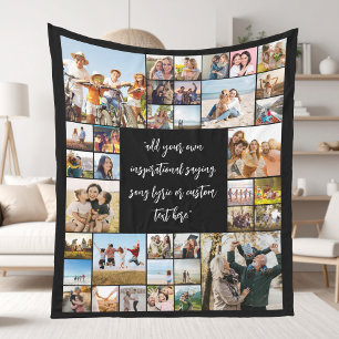 Skapa din egen Personlig 36 fotokollage Fleecefilt