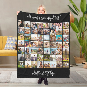 Skapa din egen Personlig 56 fotokollage Fleecefilt
