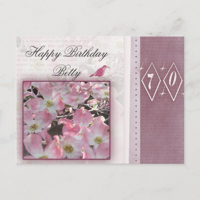 Skapa din egen personlig 70-årsdag vykort (Framsida)