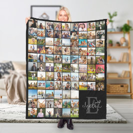 Skapa din egen Personlig 90 Photo Collage Fleecefilt