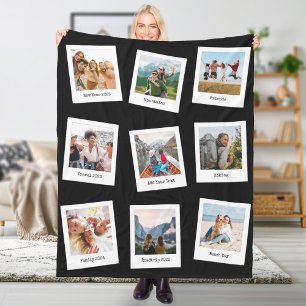 Skapa din egen Personlig 9 Fotokollage Fleecefilt