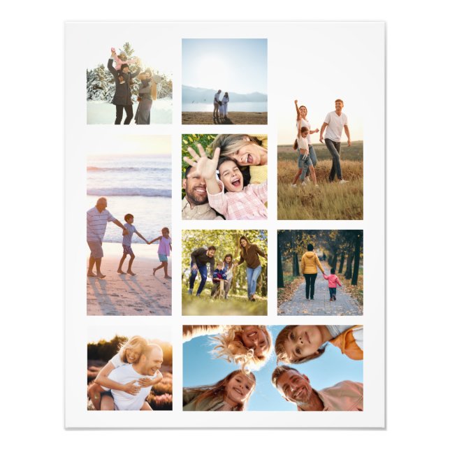 Skapa din egen Personlig 9 Fotokollage Fototryck (Framsidan)