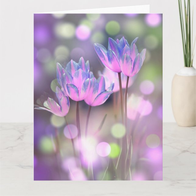 Skapa din egen Personlig Bokeh Vår blommor Kort (Framsida)