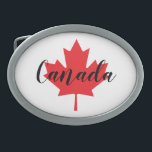 Skapa din egen Personlig Kanada Red Maple Löv<br><div class="desc">Textdesign för calligrafi-skript. Låsbeslag för ovala bälte. Skapa din egen personlig Kanadas eller Kanadas souvenir-gåva med ett löv-mönsterkort.</div>