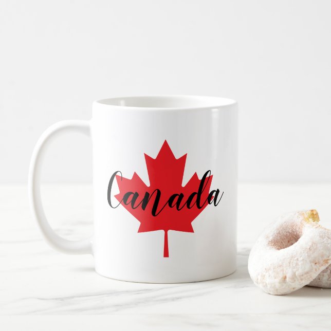 Skapa din egen Personlig Kanada Red Maple Löv Kaffemugg (Med munk)