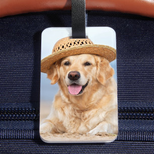 Skapa din egen Personlig Pet Photo Hund Bagagebricka