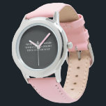 Skapa din egen Personlig Watch Armbandsur<br><div class="desc">Anpassa den här produkten genom att lägga till din egen bilder och text och välja typsnitt och färg. Besök Aviary Art på Zazzle för att visa hela vår samling av produkter som är lätta att anpassa och som är av hög kvalitet!</div>