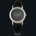 Skapa din egen Personlig Watch Armbandsur<br><div class="desc">Anpassa den här produkten genom att lägga till din egen bilder och text och välja typsnitt och färg. Besök Aviary Art på Zazzle för att visa hela vår samling av produkter som är lätta att anpassa och som är av hög kvalitet!</div>