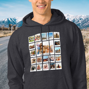Skapa Din Egen Personliga 20 Fotos Kollage Hoodie