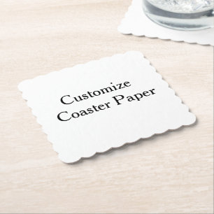 skapa din egen personliga SimpleScalloped Square Underlägg Papper