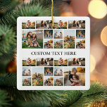Skapa din egen Personligs fotokollage Julgransprydnad Keramik<br><div class="desc">Skapa din egen fotokollage julprydnad. Lägg helt enkelt till bilder och text för en anpassningsbar som ska dekoreras den här julhelgen.</div>