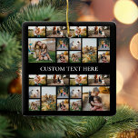 Skapa din egen Personligs fotokollage Julgransprydnad Keramik<br><div class="desc">Skapa din egen fotokollage julprydnad. Lägg helt enkelt till bilder och text för en anpassningsbar som ska dekoreras den här julhelgen.</div>