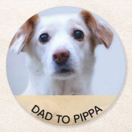 Skapa din egen Pet Hund Photo-Personlig Underlägg Papper Rund