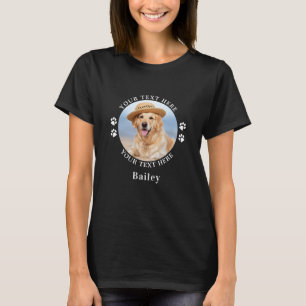 Skapa din egen Pet Photo Namn Black-Personlig T Shirt