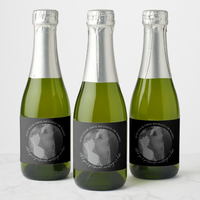 Skapa din egen Photo Mini-mousserande Vin-etikett (Flaskor)