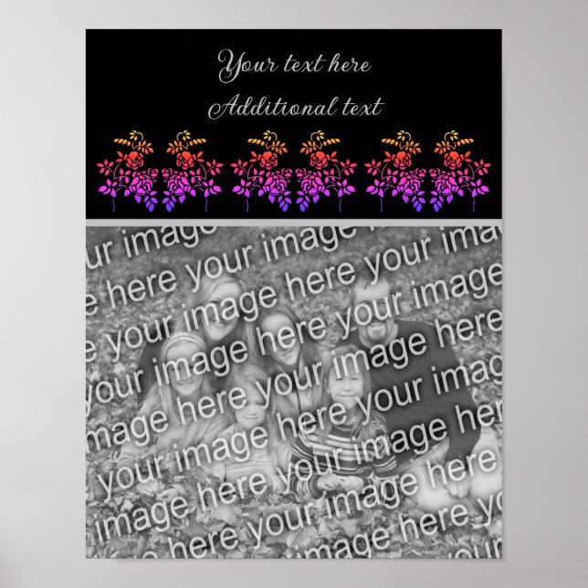Skapa din egen Photo Stenciled Ro Personlig Poster (Framsidan)