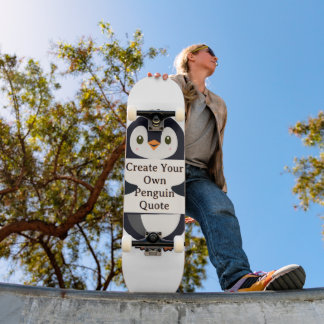 Skapa din egen pingvincitat mini skateboard bräda 18,5 cm