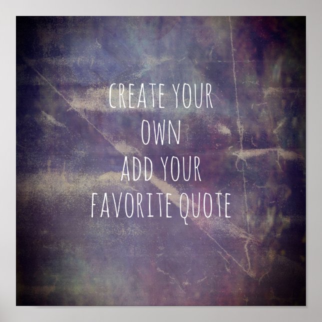 skapa din egen plågade struktur-väggkonst poster (Framsidan)