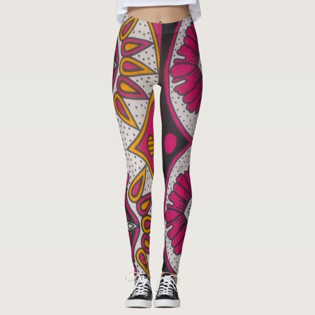 Skapa din egen Polka Dot Latest Hakuna Matata art Leggings (Framsida)