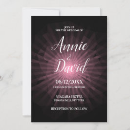 Skapa din egen polygon Sunburst Bröllop Inbjudningar