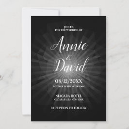 Skapa din egen polygon Sunburst Bröllop Inbjudningar