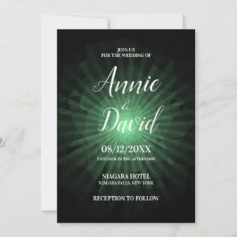 Skapa din egen polygon Sunburst Bröllop Inbjudningar